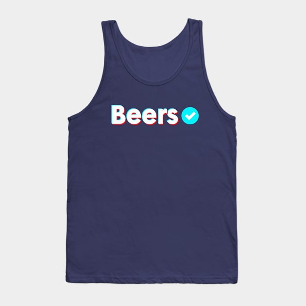 Beers Name Verify Blue Check Beers Name Gift Tank Top by Aprilgirls